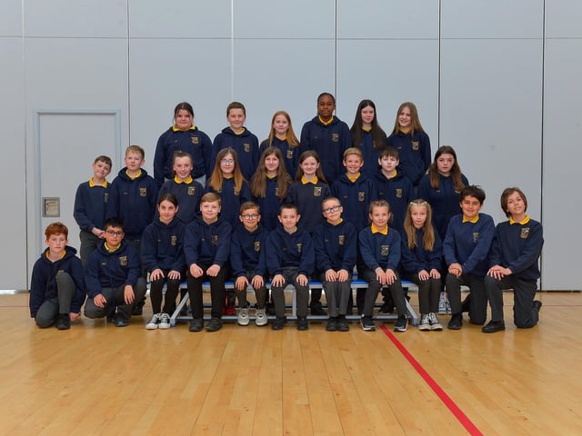 Mrs Kee’s P7 leavers class at Ebrington Primary School. Photo: George Sweeney. DER2320GS – 62