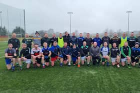 The new Derry Masters panel at a recent training session at Owenbeg. the team start their league campaign this weekend against Donegal.