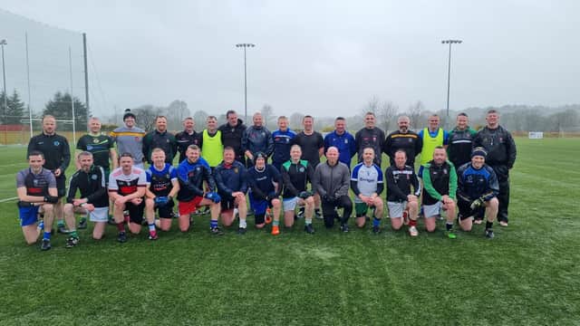 The new Derry Masters panel at a recent training session at Owenbeg. the team start their league campaign this weekend against Donegal.