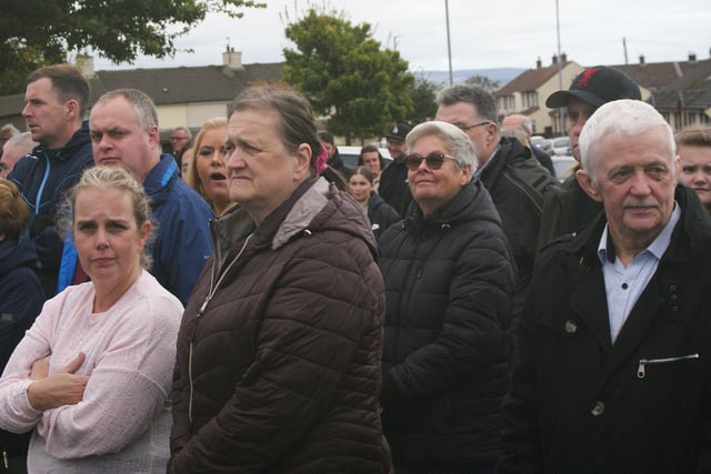 Some of the attendance at the launch of the garden of tribute on Sunday.