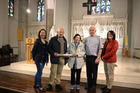 Fr. Carney with Stephen Clancy, Helen Clancy and their daughters Bríd & Sharon.