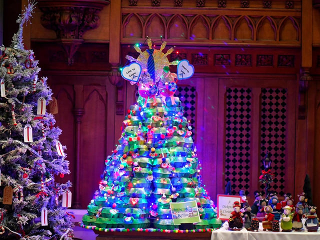 The exuberant Christmas display in St Columb’s Cathedral  marking the Christmas Festival.  Photo: George Sweeney