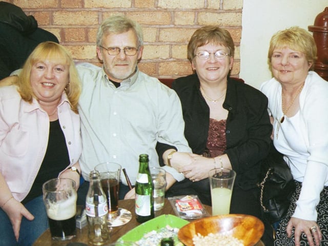 At the 40th birthday party in the Village Inn were L/R:- Jacinta McLaughlin, Alex Andersen, Ann Andersen and Carol Gallagher.