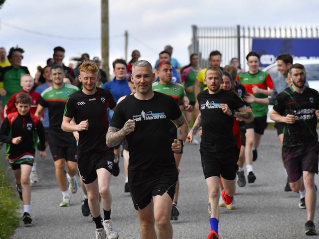 Participants in the Na Piarsaigh Dermot McCrossan Canter the Corrody 5km, held at Corrody Road on Sunday evening last. Photo: George Sweeney