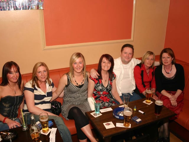 George pictured with his sisters left to right Laura, Veronica, Mary, wife Rosemary, George, Mary and Isobel.3866/dd : Parties and celebrations across Derry in May 2006.