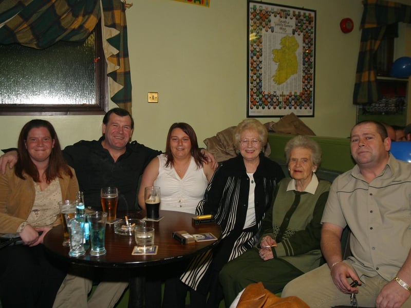 The McDaids await John Boy,Matt brother Mum Hannah, Cierria sister,, Paul, brotherThresa Coyle and Michelle McCleary.:Derry parties from November 2003