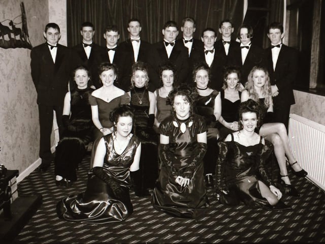 Pictured are students and guests at the Thornhill College and Carndonagh Community School formals in 1996.