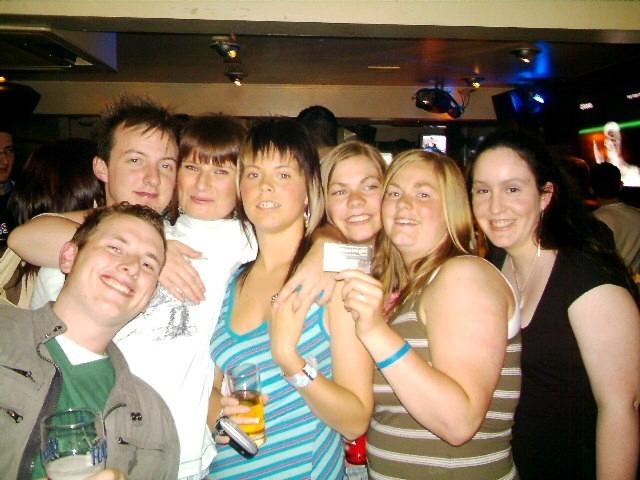 Derry people partying in pubs in the city in August 2005.