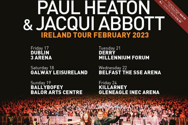The Irish tour dates.