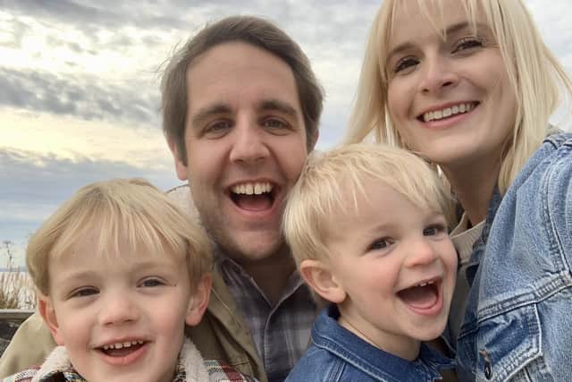 Eibhlín O'Kane Durand, pictured with her family.