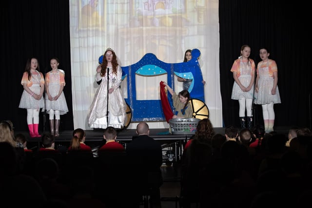 One of the many magnificent scenes from the Steelstown PS P7 show 'Cinderella Rockerfella.'