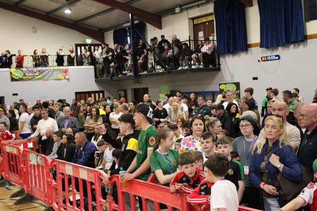 A section of the large crowd at the Peter O’Donnell Box Cup