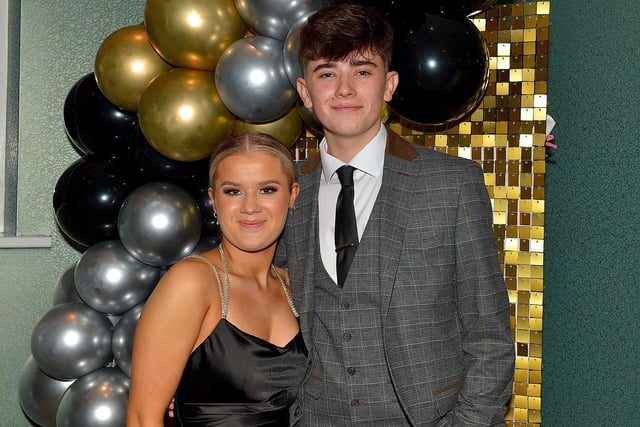 Emma Cooley and Cian Murray pictured at the Crana College Formal held in the Inshowen Gateway Hotel on Friday evening last. Photo: George Sweeney.  DER2239GS – 079