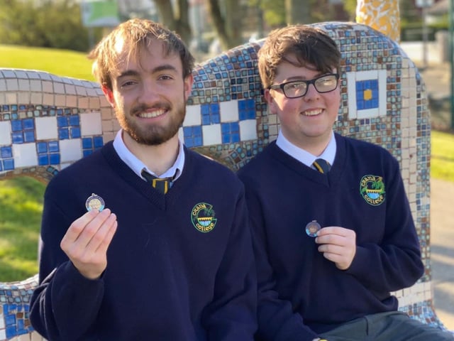 Joshua Mullins 2nd place and James Henderson 3rd place in the Irish Comhra over 15.