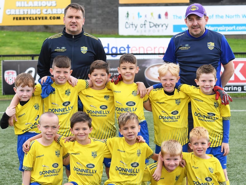 The Dungannon Youth team which faced Moyola Park in the O'Neills Foyle Cup Under-8's final at The Brandywell.