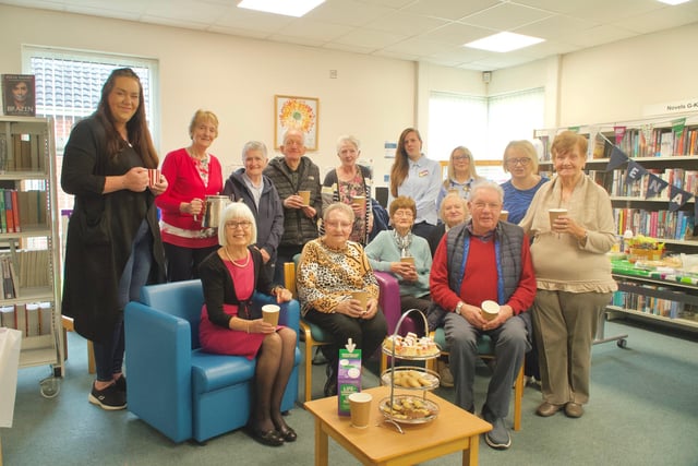 Group pictured at the Enagh Seniors' Coffee Morning at Strathfoyle Library. (Conor McClean)