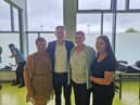 Jason Barr pictured recently with relatives following his re-election to represent the Sperrin ward.