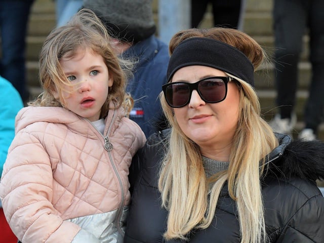 Fans at Derry’s game against Dublin, in Celtic Park, on Saturday. Photo: George Sweeney