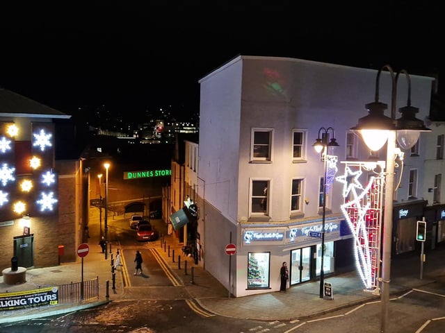 Christmas lights around Derry, bringing in the festive cheer.