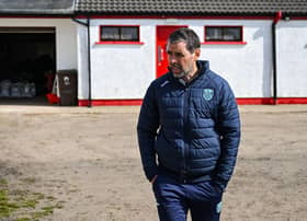 Manager Tiernan Lynch arrives for a Derry City training session at Find Insurance Celtic Park in Derry. Photo by Stephen McCarthy/Sportsfile