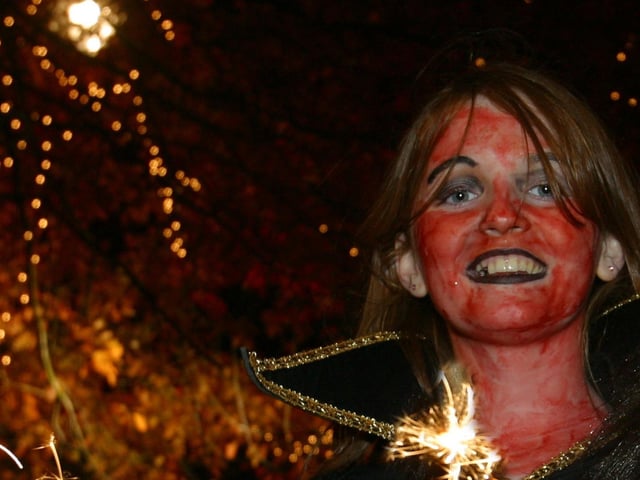 Rosemarie McDermott from Strabane in sparkling form.  (0311JB14):20 YEARS ON: Halloween celebrations in Derry in 2003