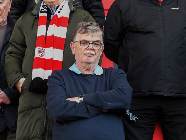 Patrick McGirr at the Brandywell for Friday evening’s game. Photo: George Sweeney