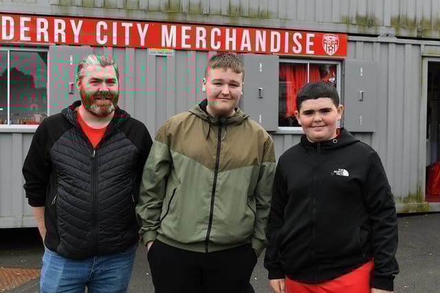 Fans at Derry City’s FAI Cup game against St Patrick’s Athletic in the Brandywell on Sunday evening. Photograph: George Sweeney