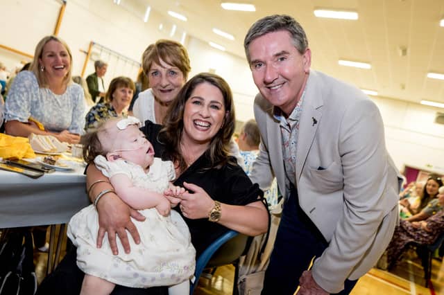 Daniel O'Donnell pictured meeting guests at the Afternoon Tea in St Mary's College in conjunction with St. Eugene's Cathedral. Picture: Stephen Latimer.