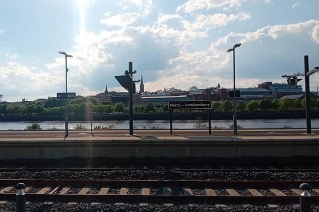 The Waterside railway station in Derry.