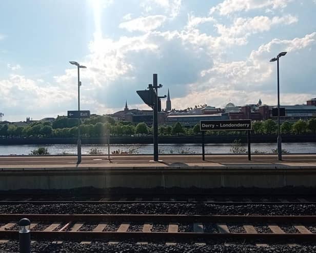 The Waterside railway station in Derry.