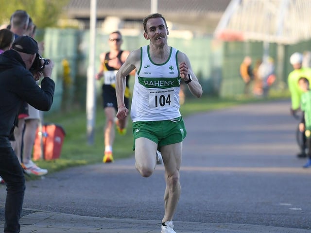 Bay Road 5K winner Kieran Kelly, Raheny Shamrocks AC. Photo: George Sweeney