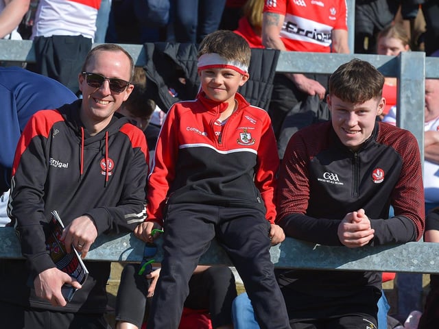 Fans in Celtic Park for Derry’s encounter with Donegal. Photo: George Sweeney