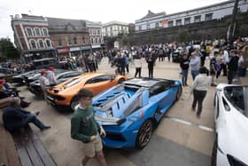 SIUPERCAR SATURDAY. . . .The scene in Guildhall Square on Saturday.