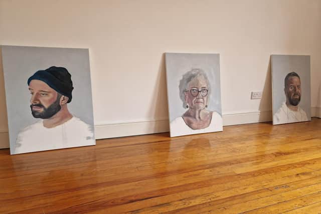James Cunningham's portraits as part of his residency in Art Arcadia