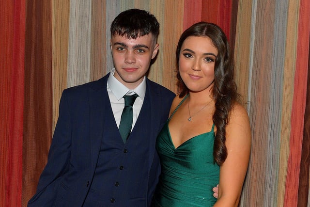 Ethan O’Toole and Labhaoise Doherty attended the Crana College Formal held in the Inshowen Gateway Hotel on Friday evening last. Photo: George Sweeney.  DER2239GS – 077 