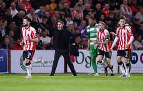 Shamrock Rovers manager Stephen Bradley reacts.
