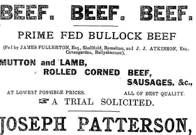 Joseph Patterson of Strand Road and Spencer Road.