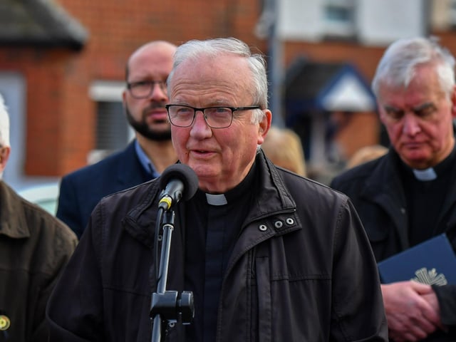 The Most Reverend Dr Donal McKeown, Bishop of Derry, speaking at the annual Bloody Sunday service held on Sunday morning. Photo: George Sweeney