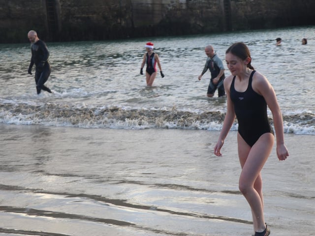 Malin Head Community Christmas Day Swim at Portmor Beach.
