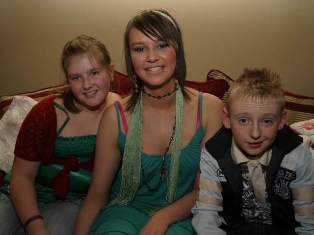 Jenny Smith, Emma Marie Green, and Gareth Logue, enjoy the birthday party.0009/JML. : Parties across Derry in January 2006.