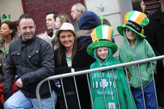 Stephen And Lucia Smith and family pictured at the Parade in Derry. (1803SL53)