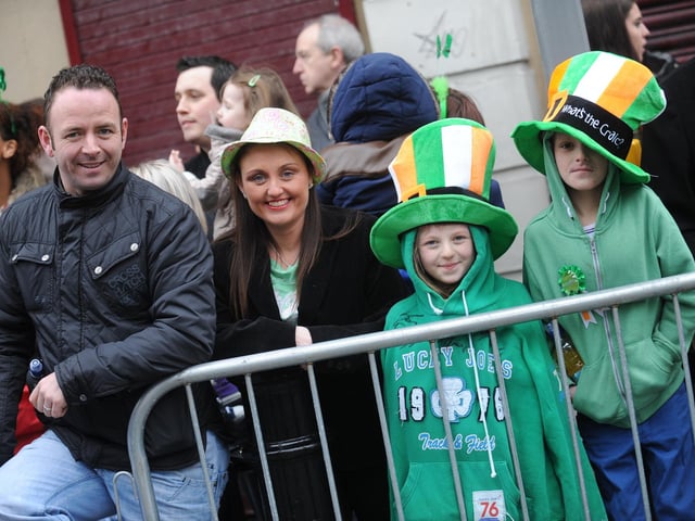 Stephen And Lucia Smith and family pictured at the Parade in Derry. (1803SL53)