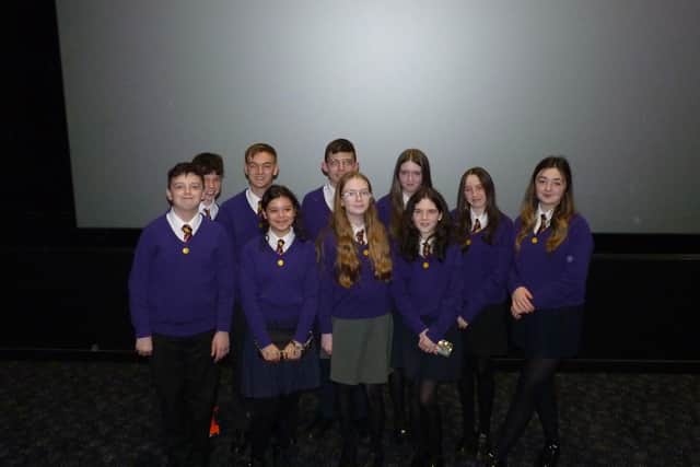 Young people who attend 'St Saviours College' in Black North Production's anti-bullying film.
