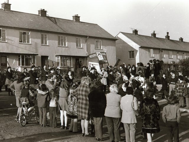 The third anniversary of Bloody Sunday is marked in Derry in January 1975.
