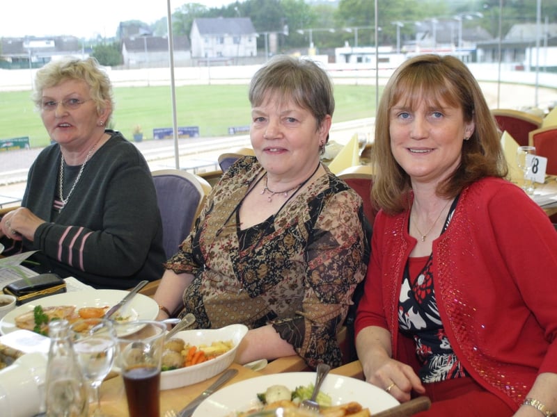 Punters enjoying a night out at the Lifford dog track in May 2004.