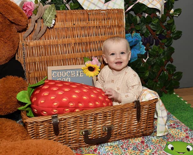 Elsie Connolly (9 months old) was at the Muff Feile Teddy Bears Picnic, held in St Mary’s Hall, on Saturday morning. Photo: George Sweeney