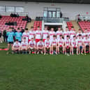 The Derry minor panel which opened their Ulster Minor Championship campaign with a one point victory over Down at Find Insurance Owenbeg on Saturday.