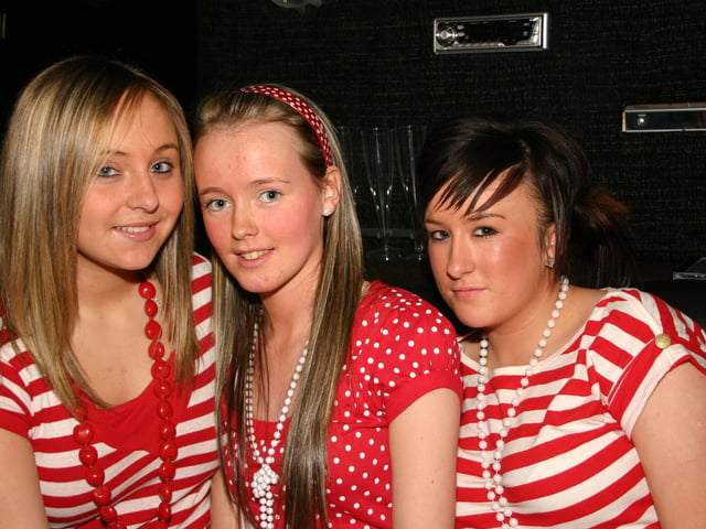 Left to right Carolyn, Birthday girl Sinead and Gemma. 3653/dd : Parties in Derry in Spring 2006.