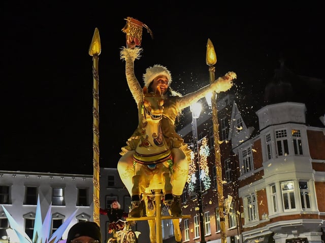The Derry Magical Christmas procession makes its way around the city centre on Friday evening. Photo: George Sweeney