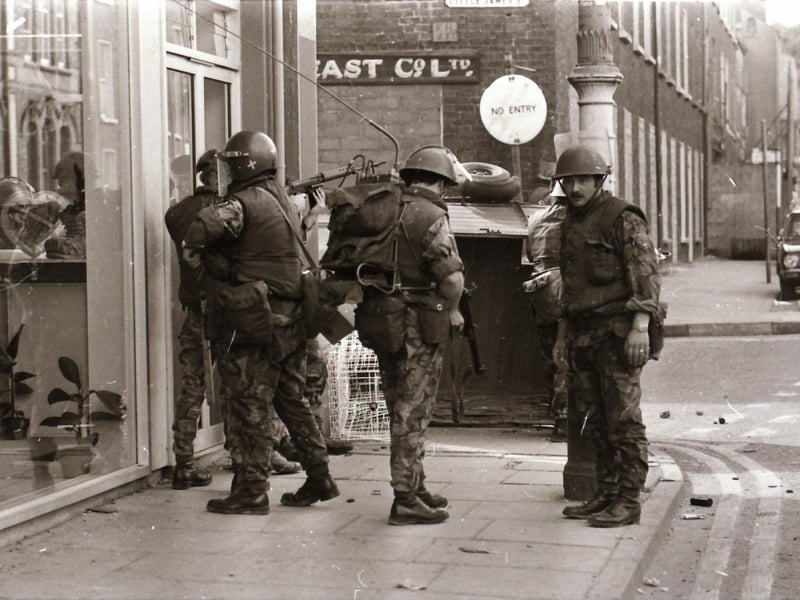 Trouble flares in Derry during the marching season in August 1975.